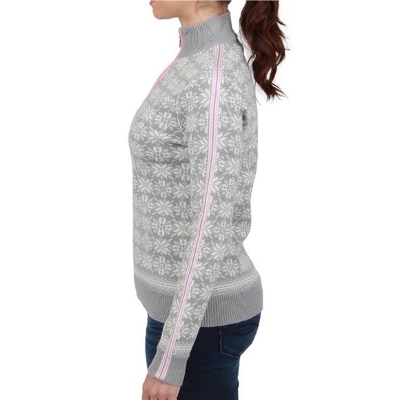 Meister Portia Ski Snowflake Sweater Gray Pearl White - Picture 2 of 16